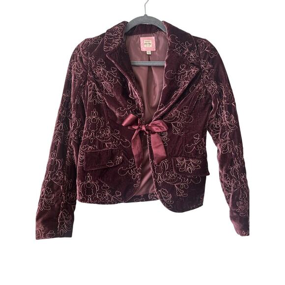 Old Navy Jackets & Blazers - Old Navy Velvet Embroidered Blazer XS ,Boho, Y2K, Fairycore, Vintage Inspired